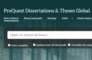 foto da pagina inicial da Base Global de Teses e Dissertações PQDT está aberta a todos da USP