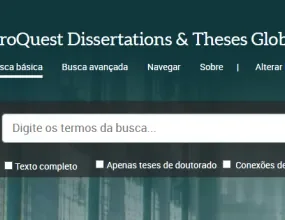 foto da pagina inicial da Base Global de Teses e Dissertações PQDT está aberta a todos da USP